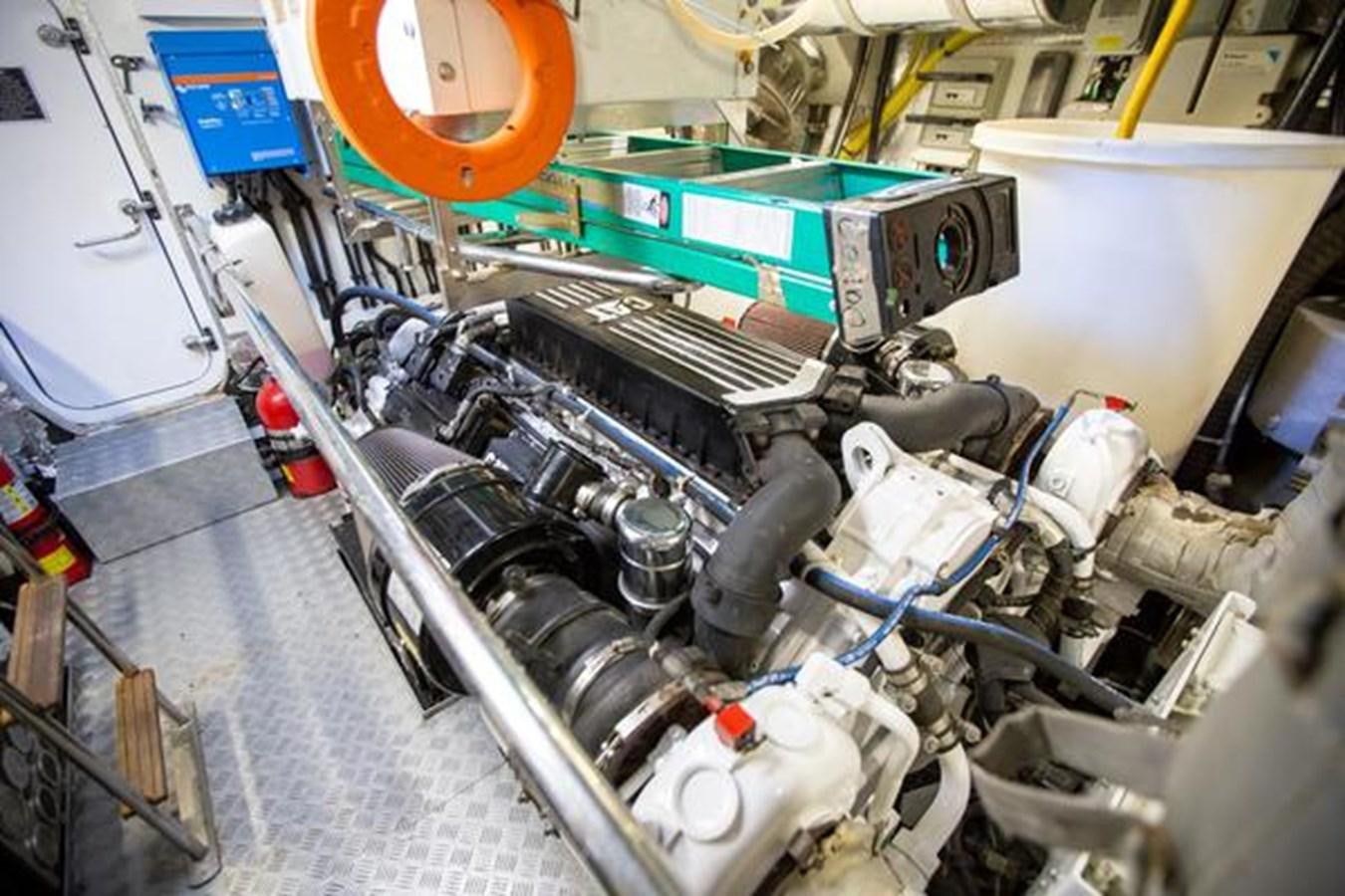 a machine with a large piece of equipment on it aboard THE CABANA Yacht for Sale