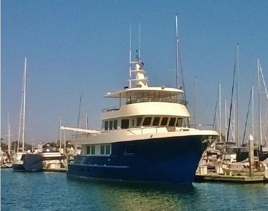 a large boat in the water aboard ALLSEAS 92 EXPEDITION Yacht for Sale
