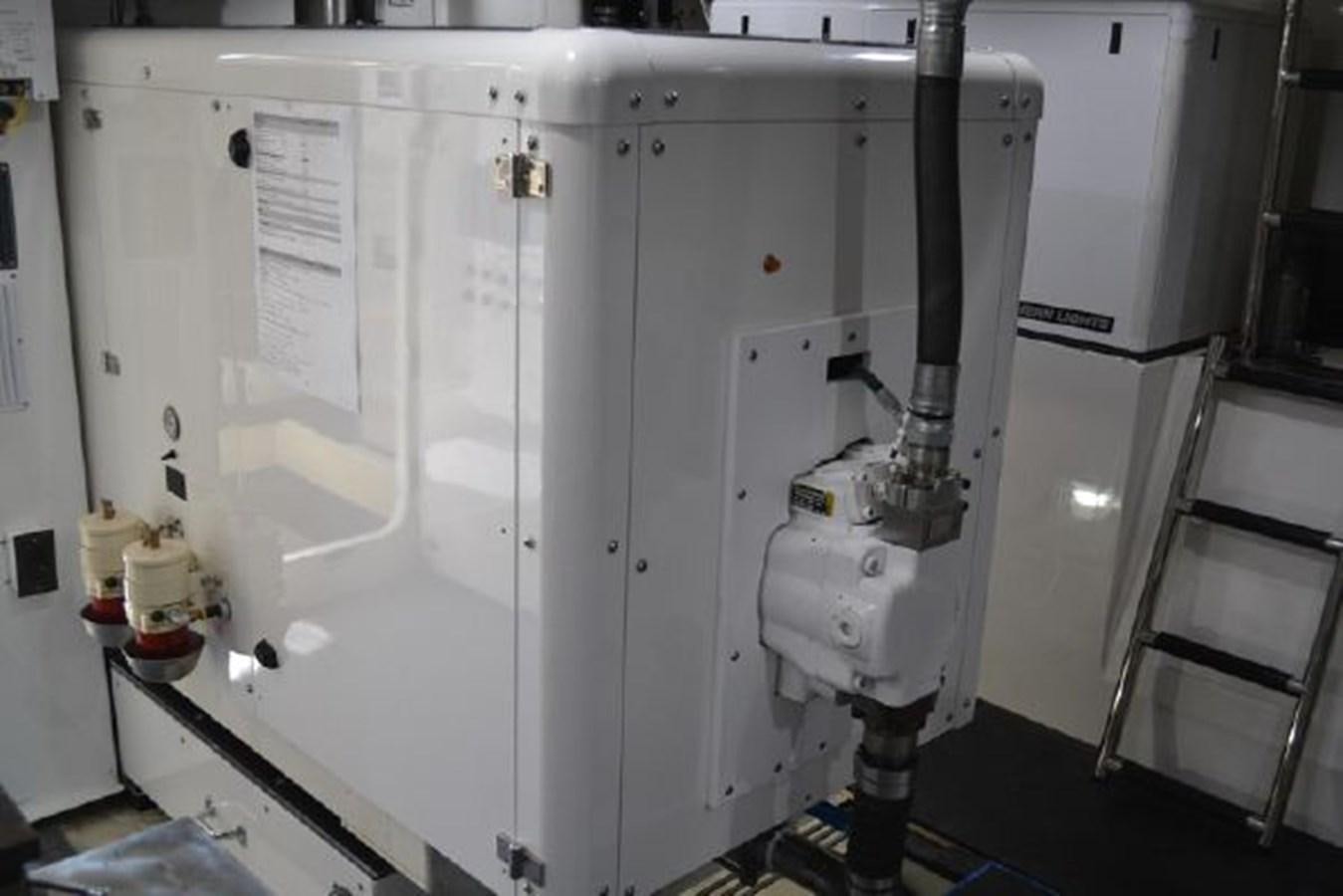 a white machine with black dots aboard ALLSEAS 92 EXPEDITION Yacht for Sale