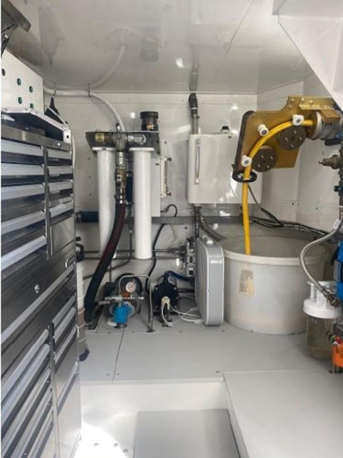 a machine in a factory aboard ALLSEAS 92 EXPEDITION Yacht for Sale
