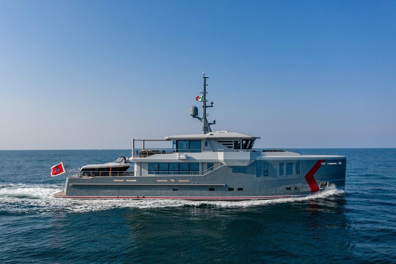 a large boat in the water aboard K584 HULL 2 Yacht for Sale