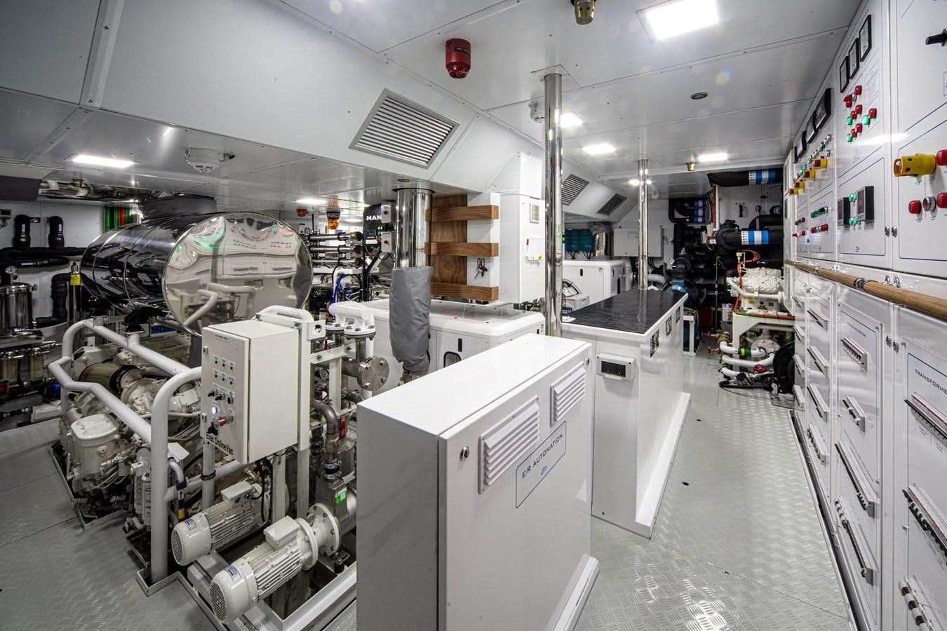 a room with several machines aboard K584 HULL 2 Yacht for Sale
