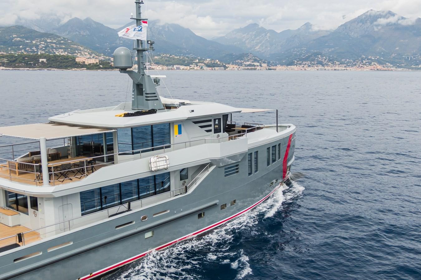 a large ship in the water aboard K584 HULL 2 Yacht for Sale