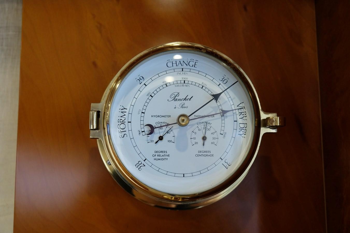 a close up of a watch aboard WONDERLAND Yacht for Sale