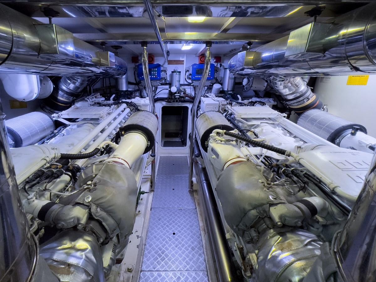 a large room with many machines aboard TAMARA S Yacht for Sale