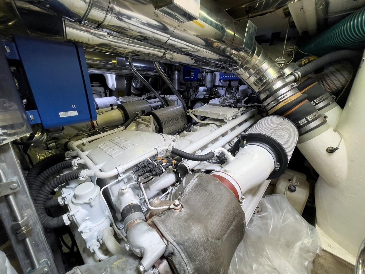 a close-up of a car engine aboard TAMARA S Yacht for Sale