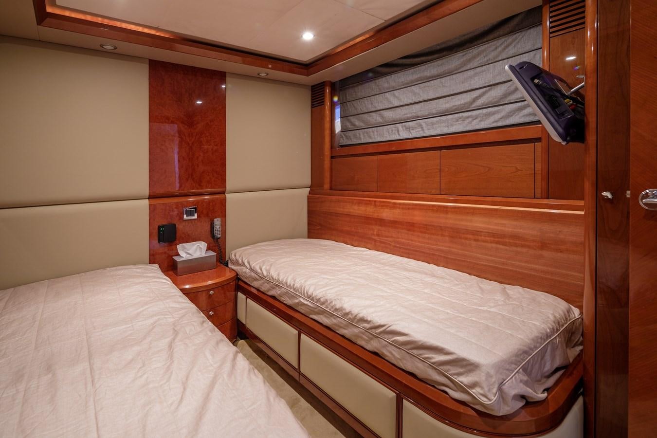 a couple of beds in a room aboard TAMARA S Yacht for Sale