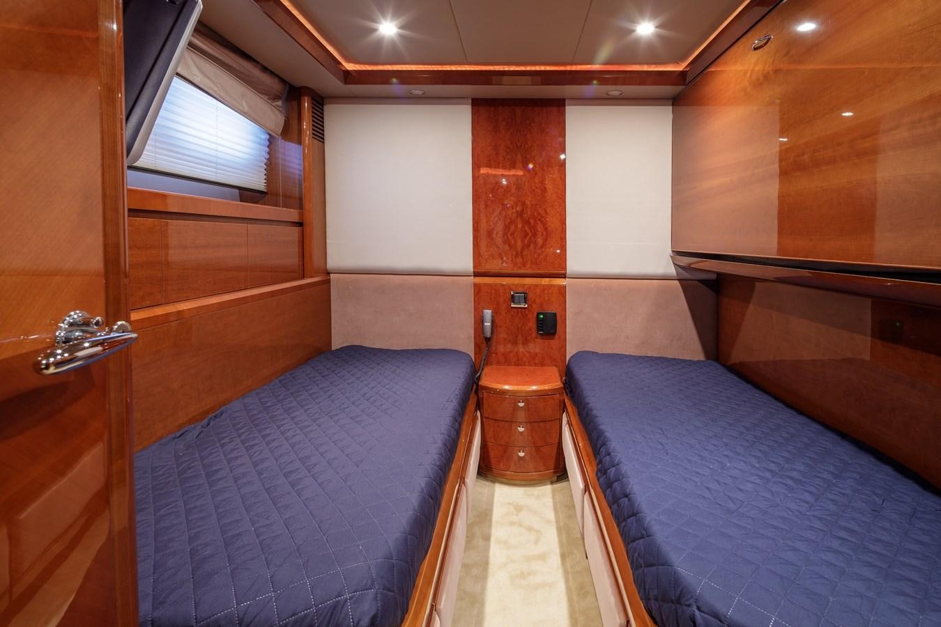 a room with two beds aboard TAMARA S Yacht for Sale