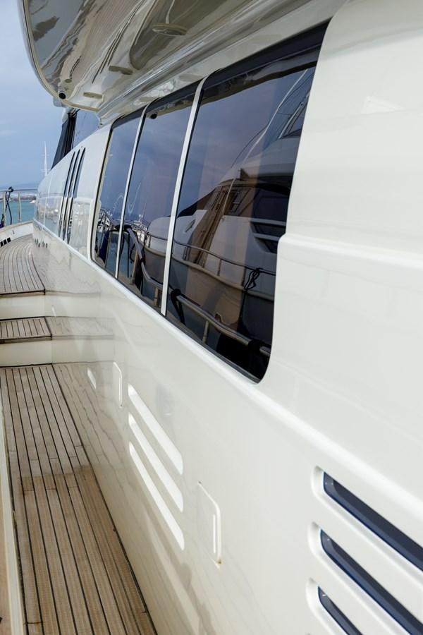 a train on the railway tracks aboard TAMARA S Yacht for Sale