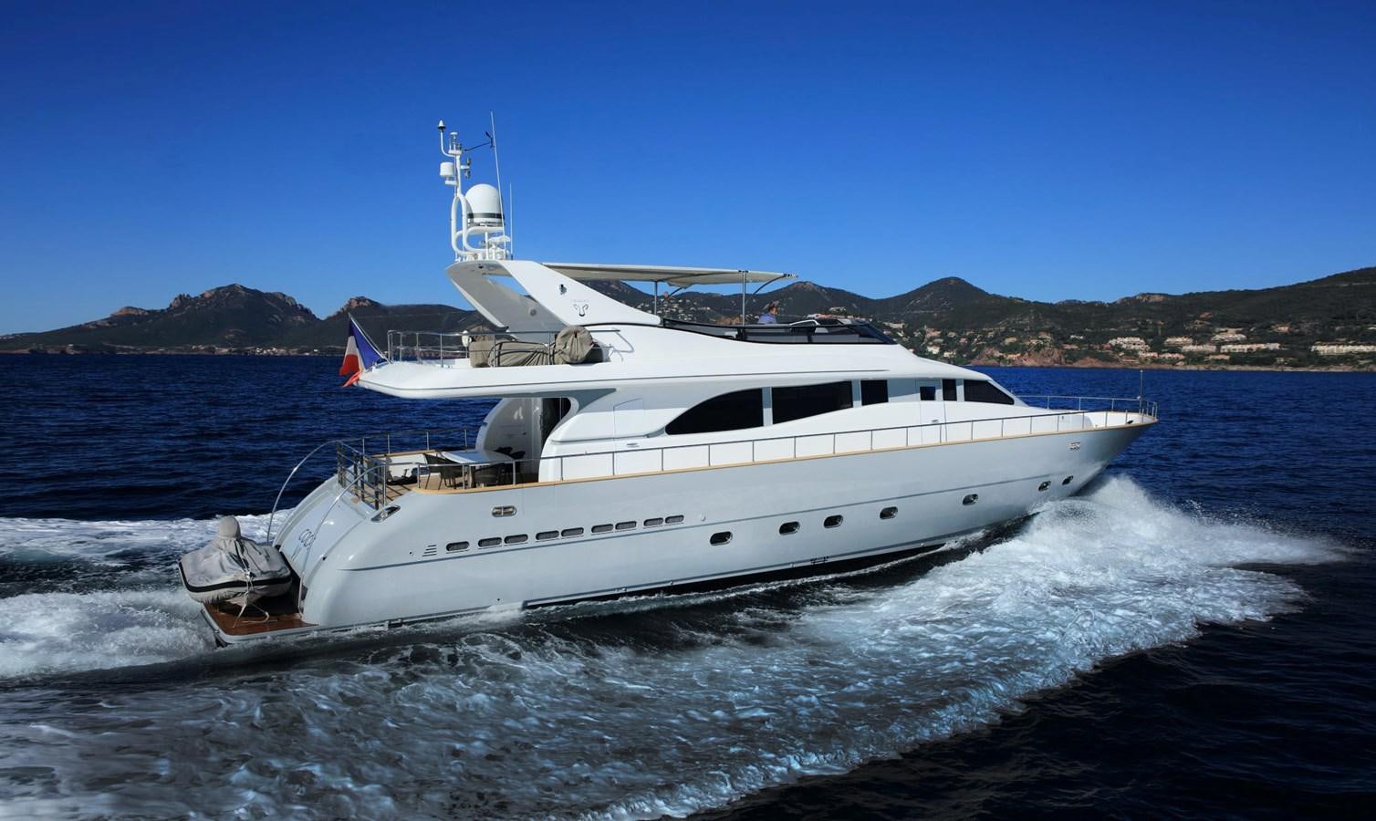 a boat on the water aboard COCA VI Yacht for Sale