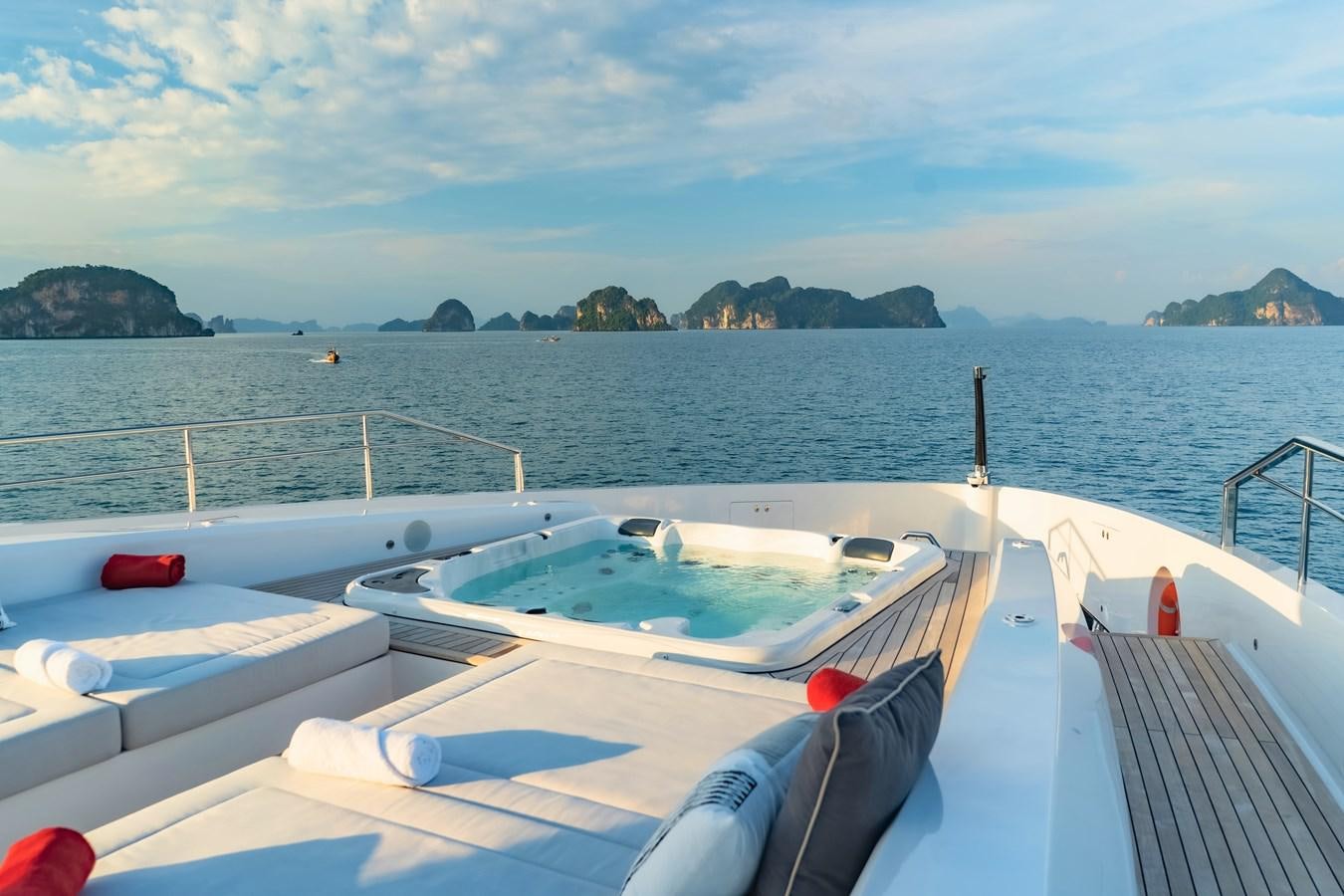 a boat on the water aboard SONG OF SONGS Yacht for Sale