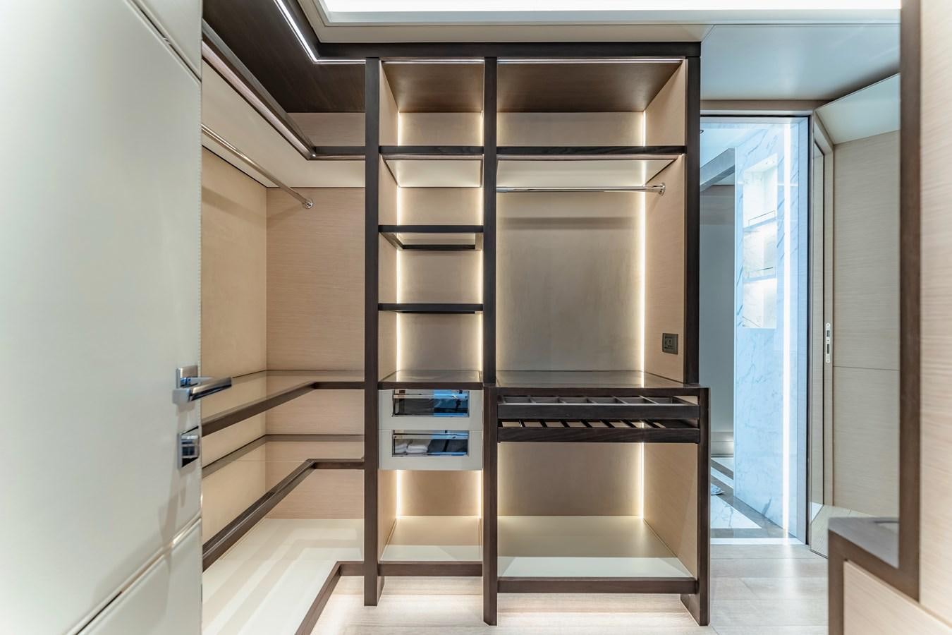 a large metal cabinet in a room aboard SONG OF SONGS Yacht for Sale