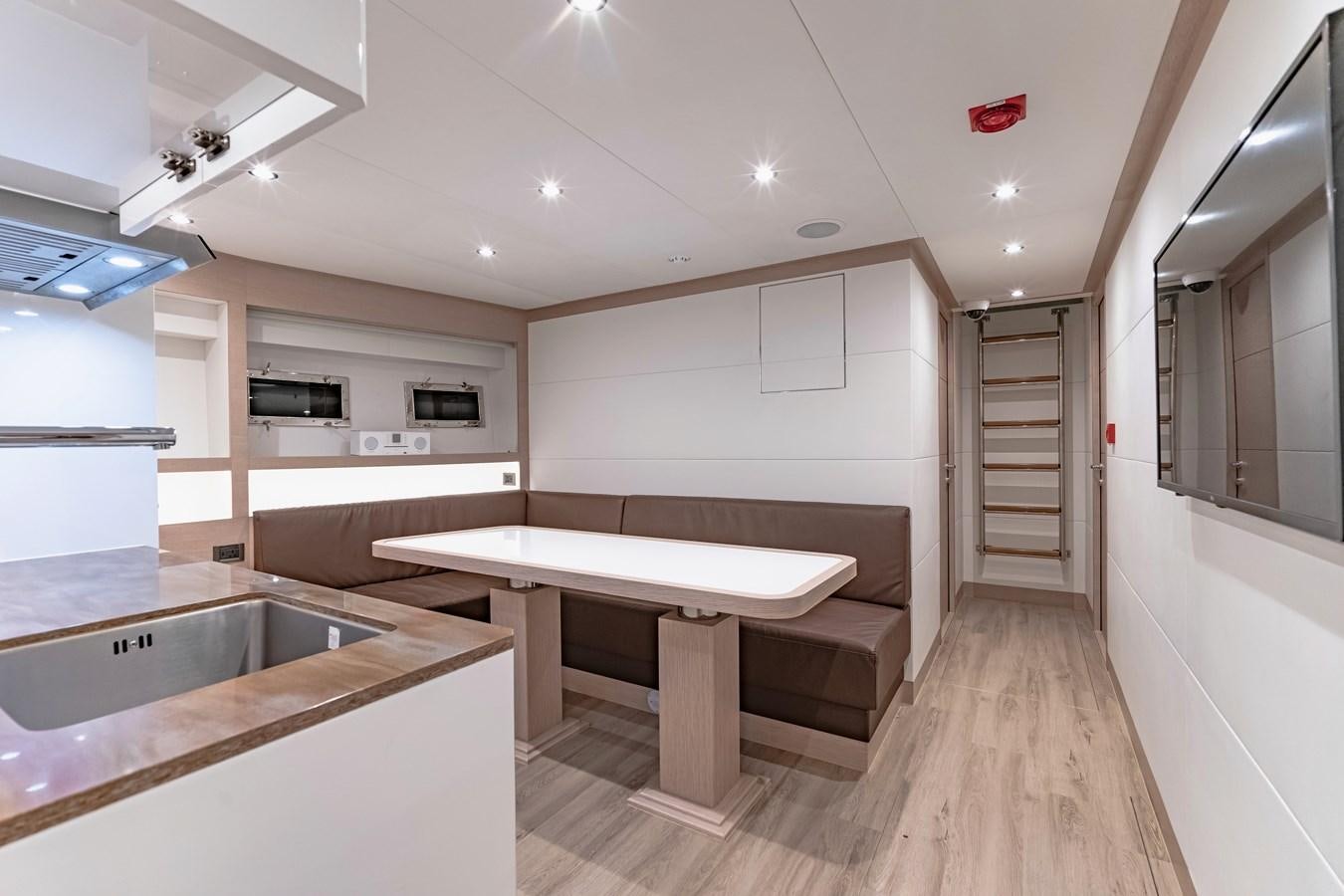 a large bathroom with a large jacuzzi tub aboard SONG OF SONGS Yacht for Sale