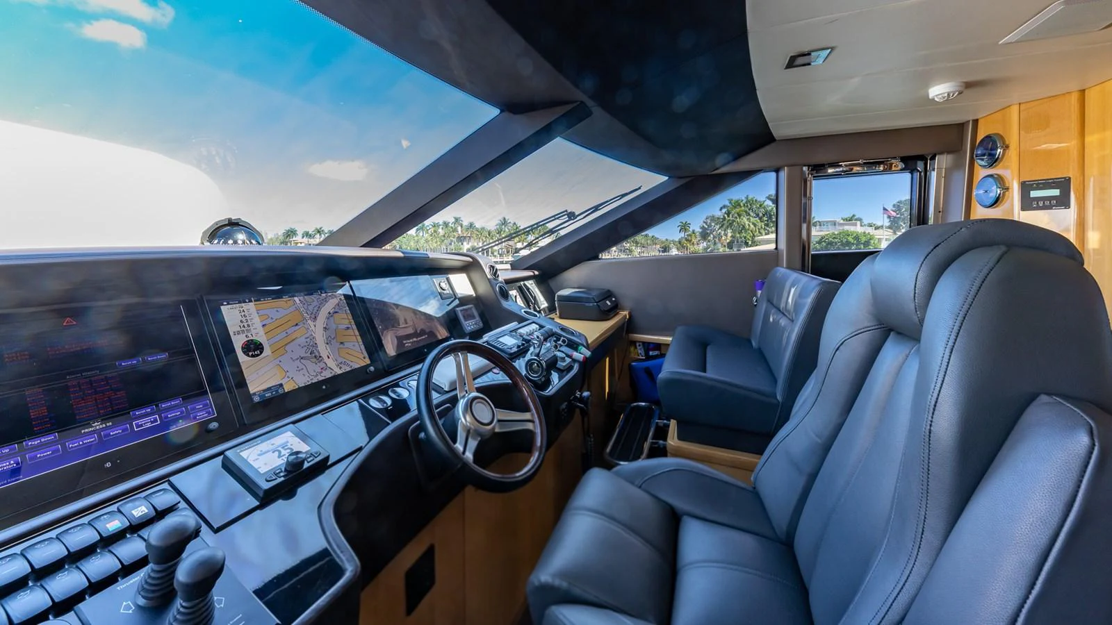 inside of a car aboard LADY COPE Yacht for Sale