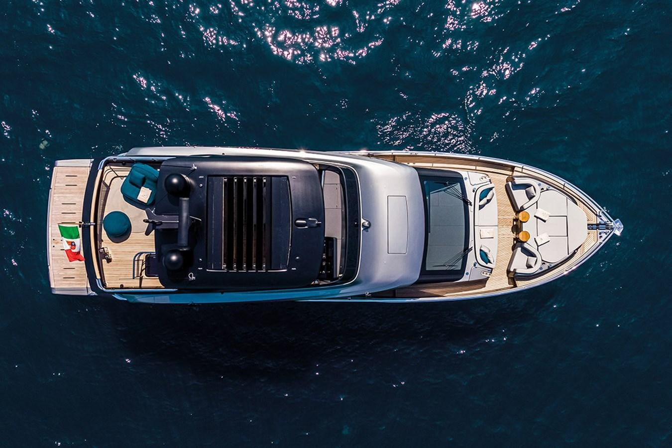a boat in the water aboard SESSANTASETTE 67 Yacht for Sale
