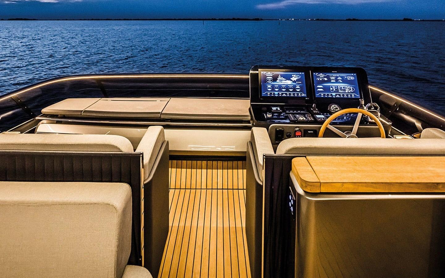 the inside of a boat aboard SESSANTASETTE 67 Yacht for Sale