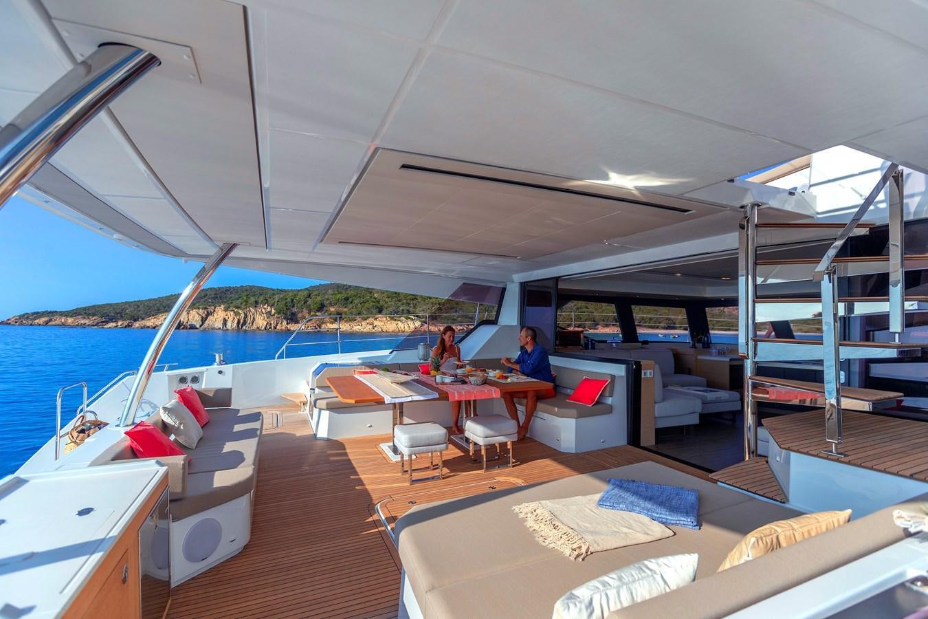 a boat on the water aboard INSPIRANTE Yacht for Sale