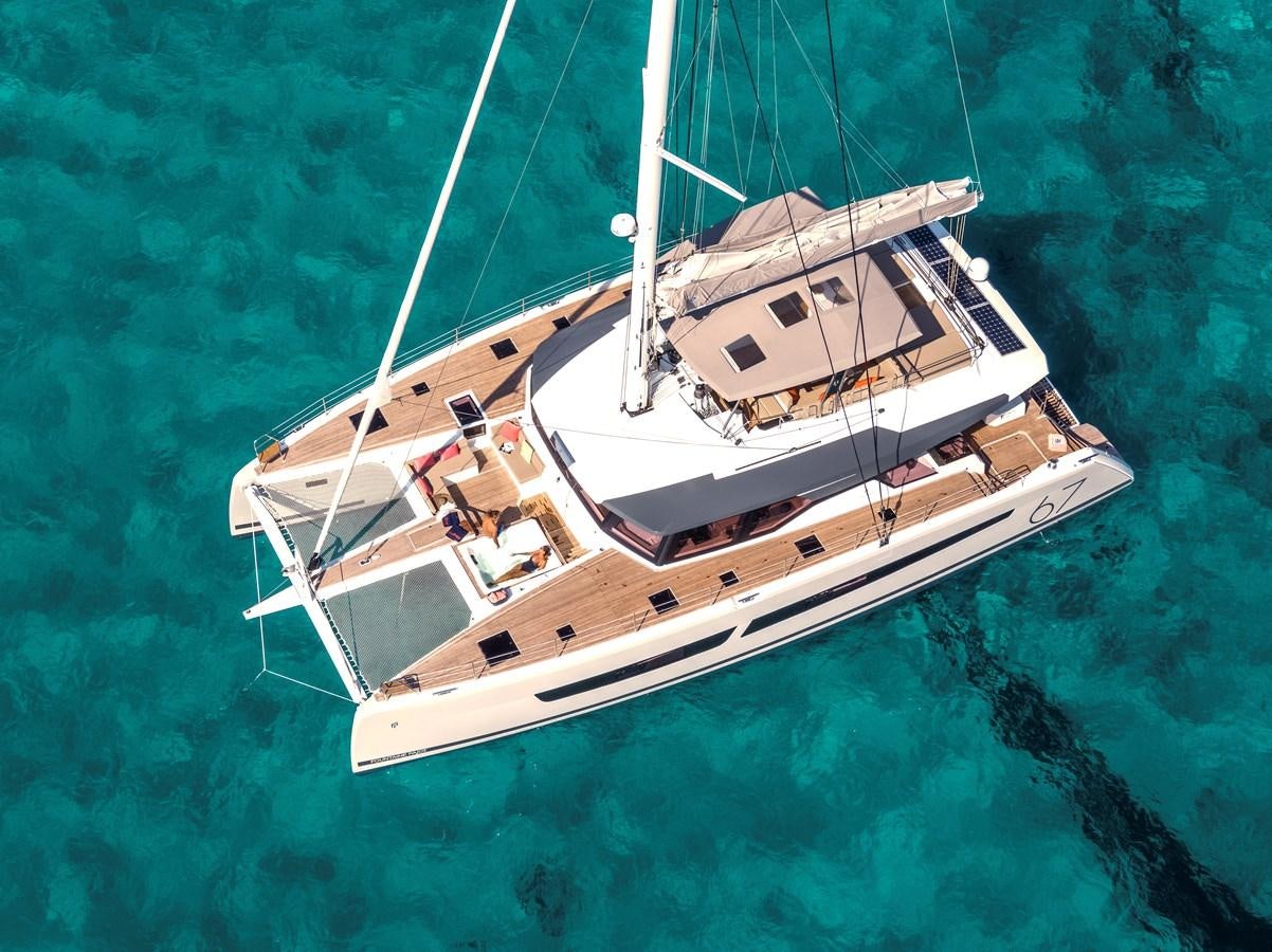 a boat in the water aboard INSPIRANTE Yacht for Sale