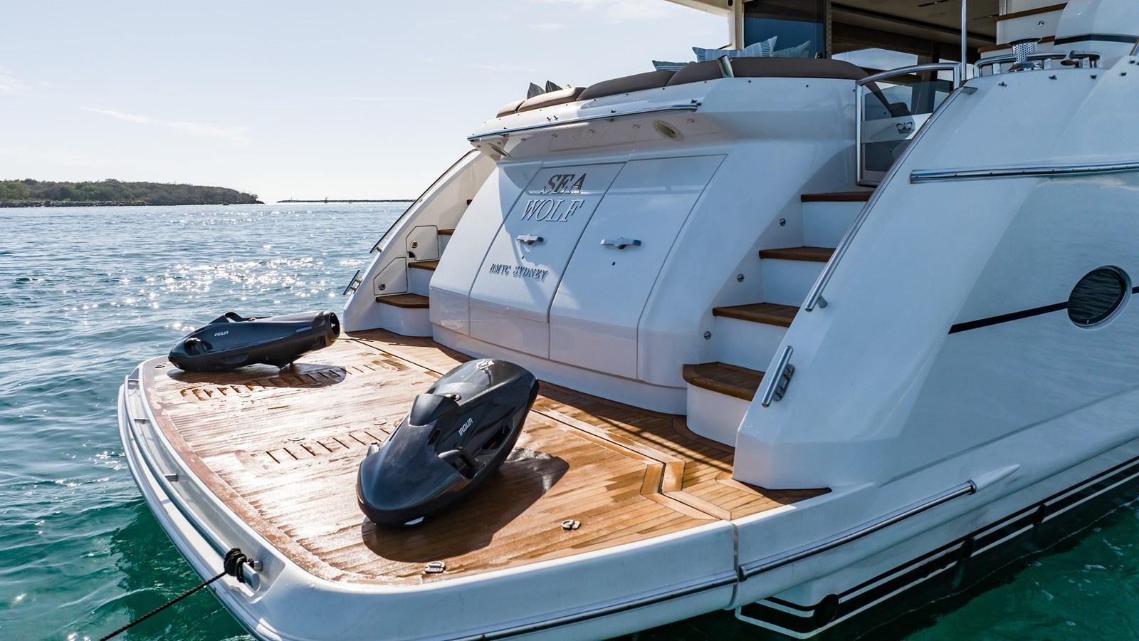 a boat on the water aboard SEA WOLF Yacht for Sale