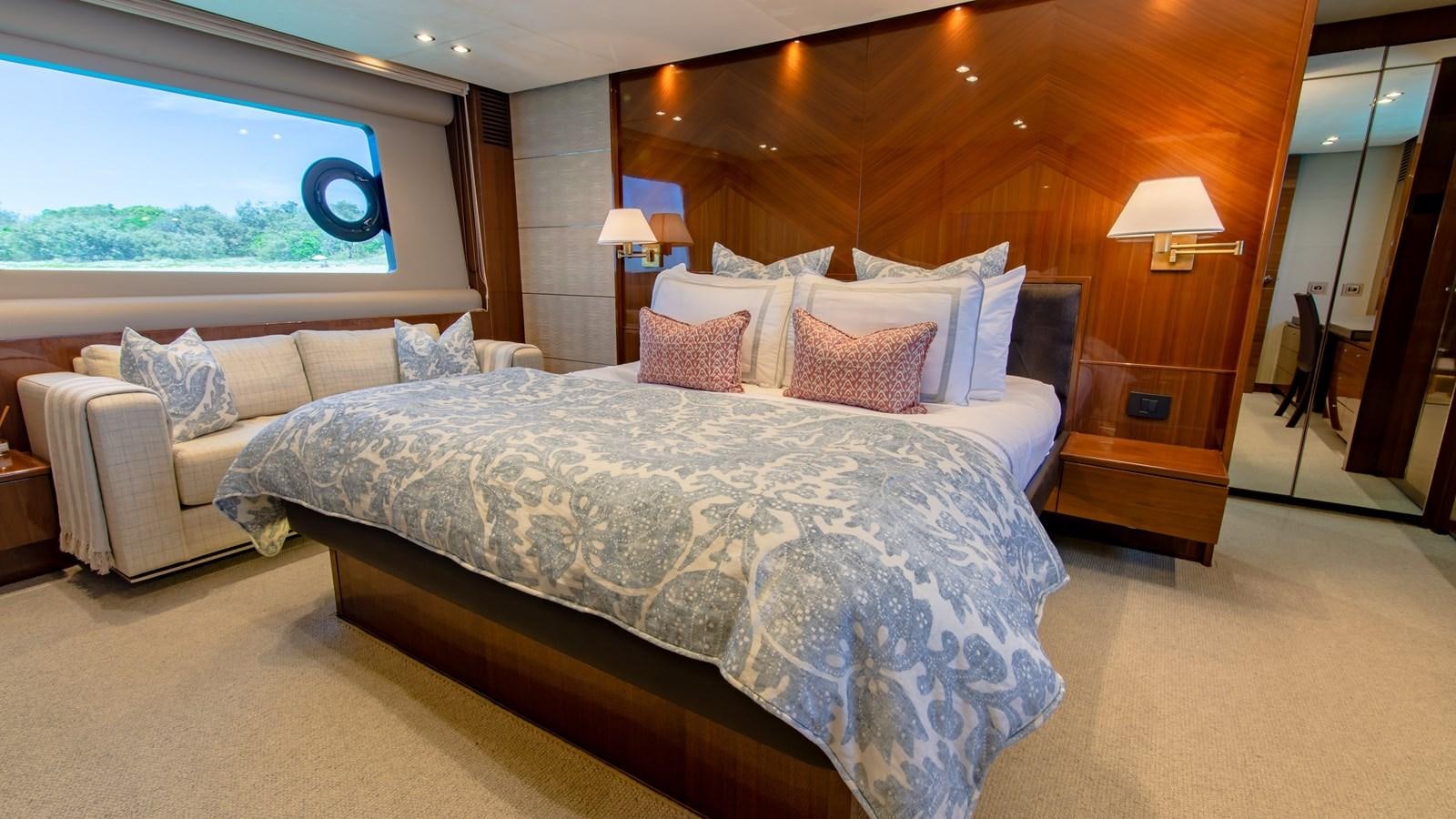 a room with two beds aboard SEA WOLF Yacht for Sale