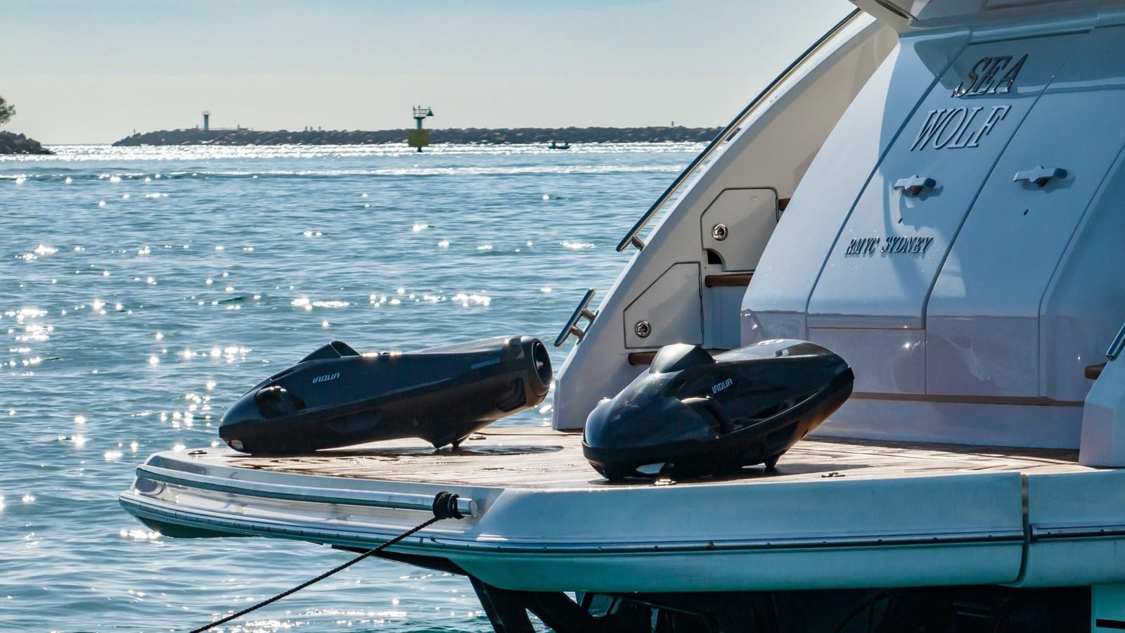 a boat on the water aboard SEA WOLF Yacht for Sale