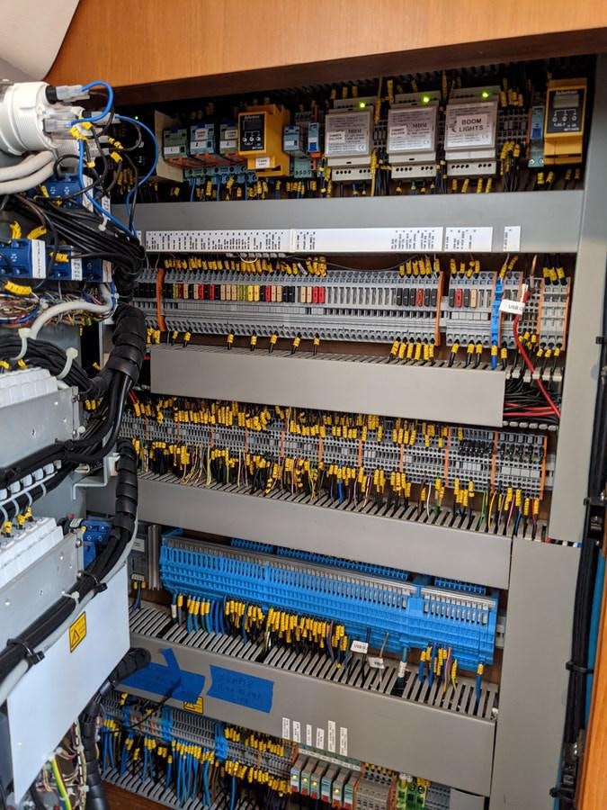 a close-up of a computer aboard SALPARE Yacht for Sale