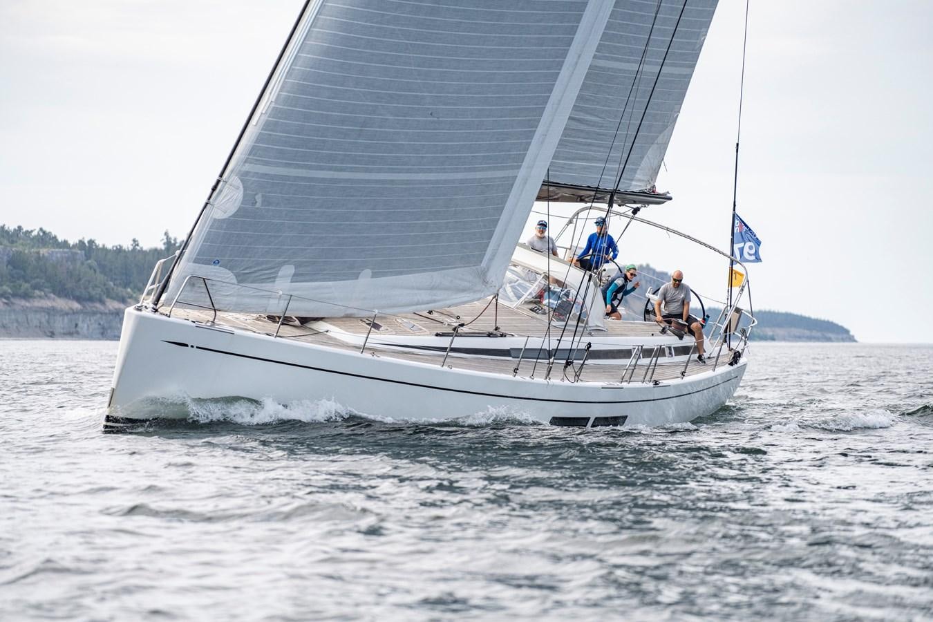 a group of people sailing on a sailboat aboard SALPARE Yacht for Sale