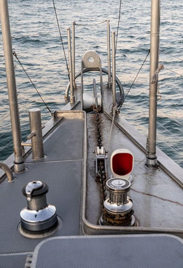 a boat with a red ball on the water aboard COCHISE Yacht for Sale