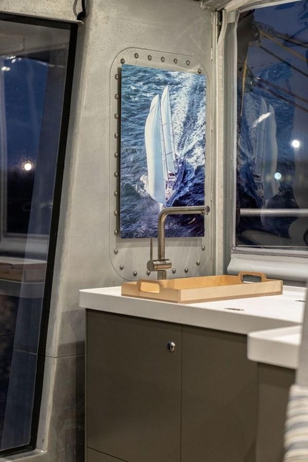 a sink in a bathroom aboard COCHISE Yacht for Sale