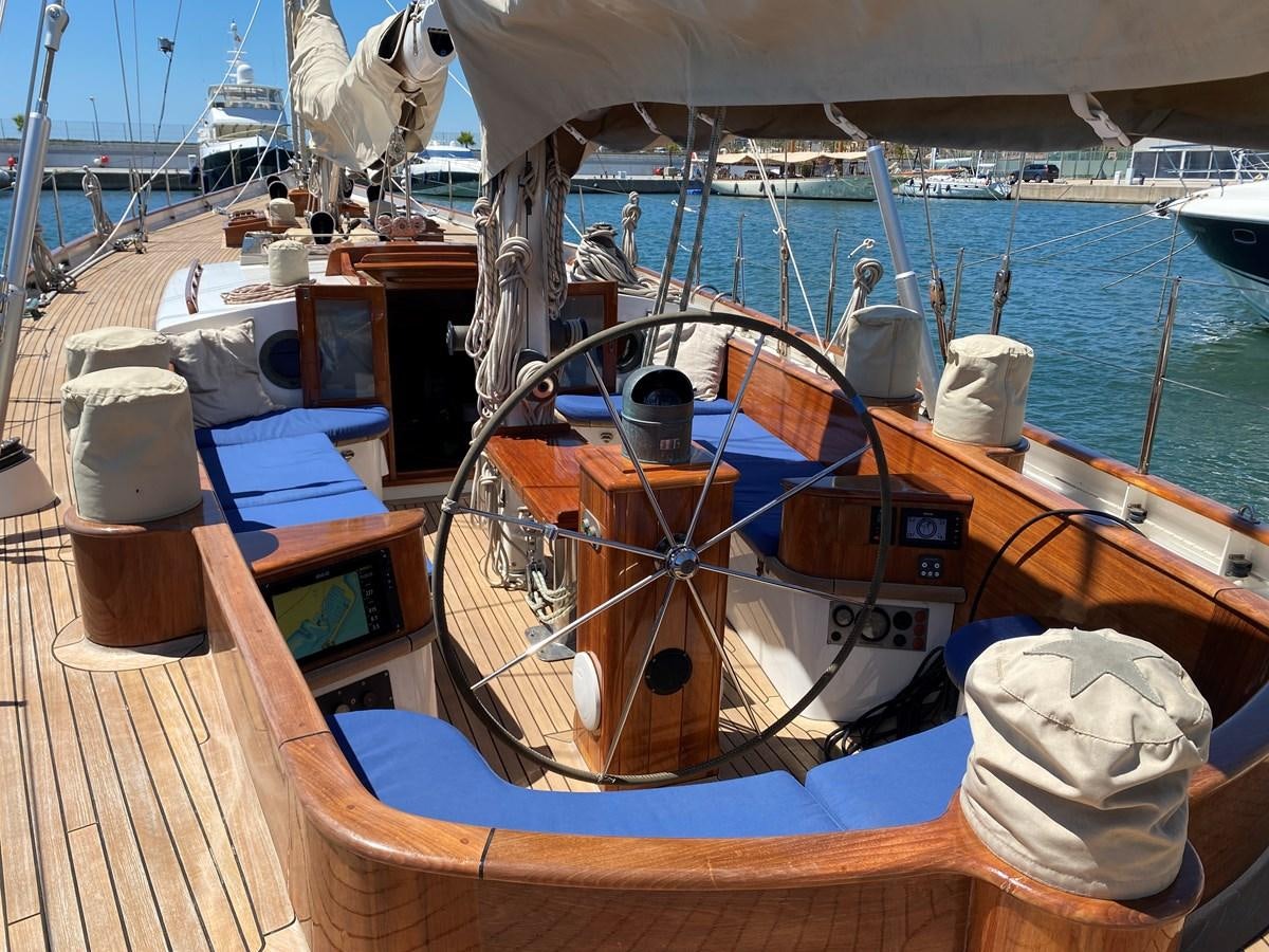 a boat on the water aboard KIM Yacht for Sale