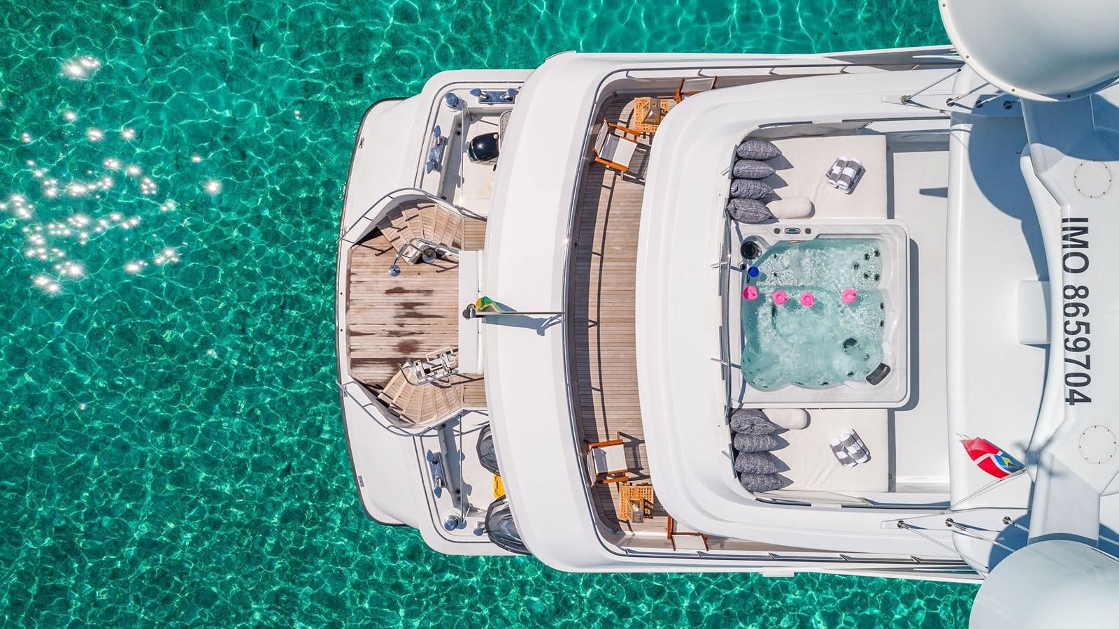 a car with a broken front window aboard AT LAST Yacht for Charter