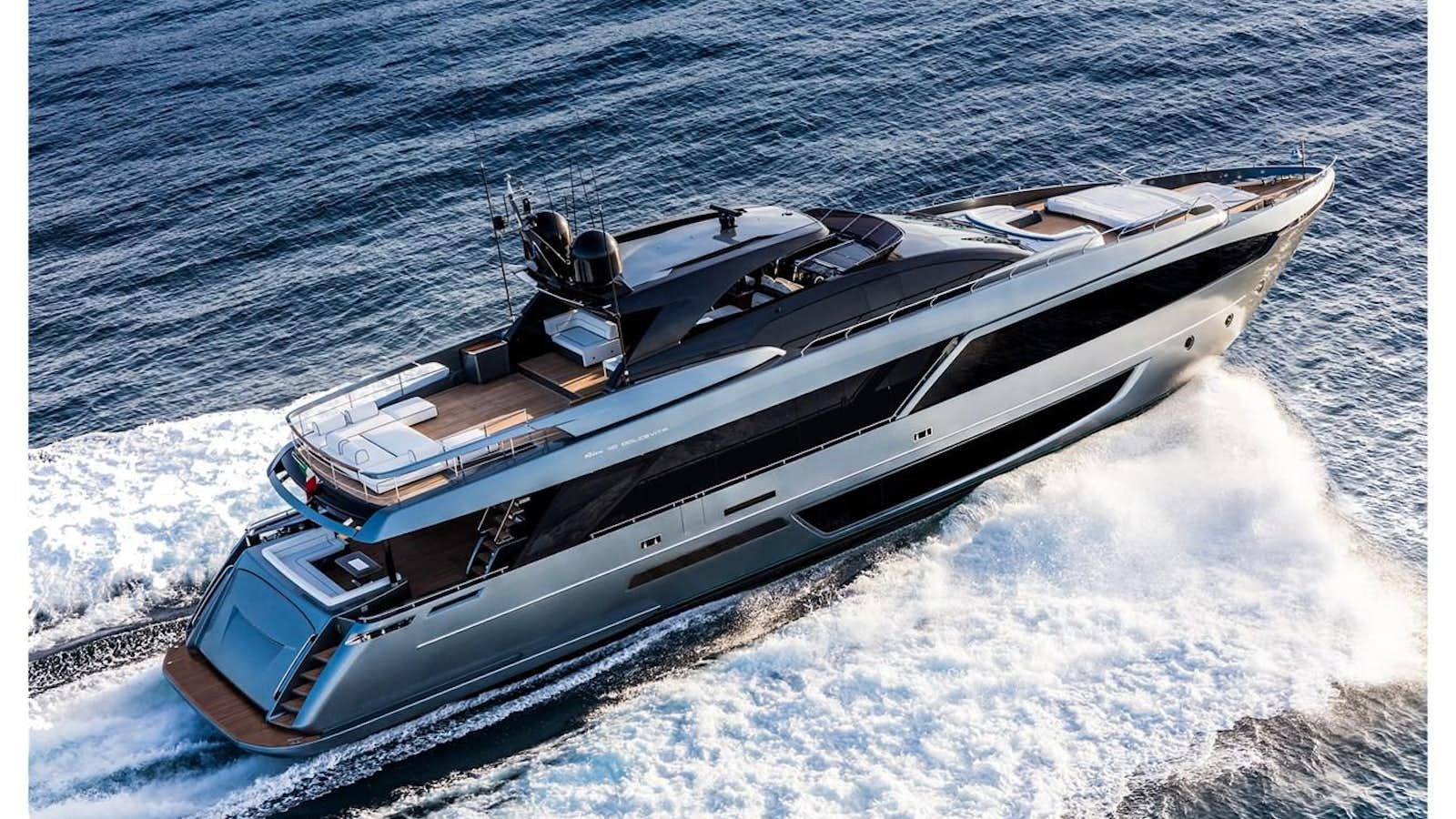 a boat on the water aboard RIVA 110/27 DOLCEVITA Yacht for Sale
