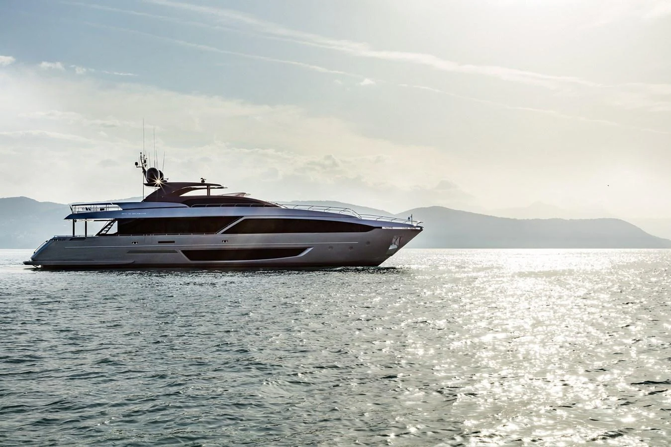 a boat on the water aboard RIVA 110/27 DOLCEVITA Yacht for Sale
