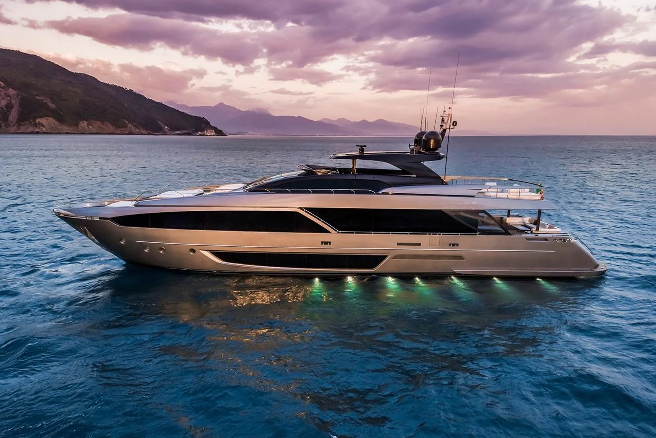a boat in the water aboard RIVA 110/27 DOLCEVITA Yacht for Sale