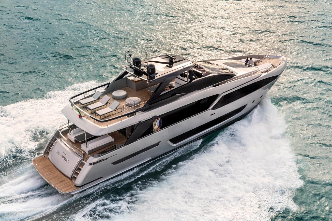 a boat on the water aboard RIVA 90' ARGO   Yacht for Sale