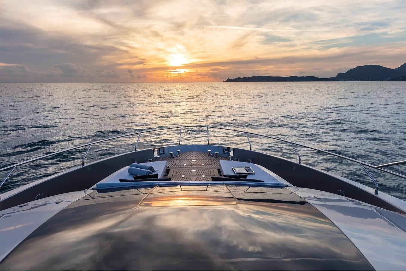 a boat on the water aboard RIVA 90' ARGO   Yacht for Sale