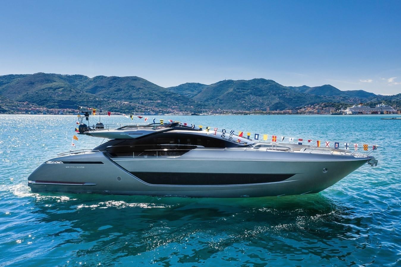 a boat on the water aboard 88' FOLGORE Yacht for Sale