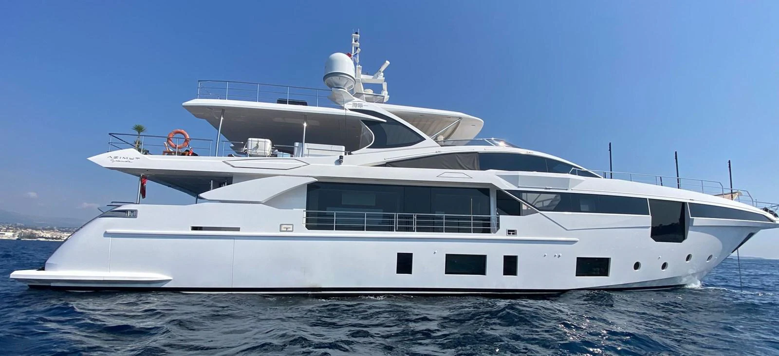 a white yacht in the water aboard R.DARENBEN Yacht for Sale