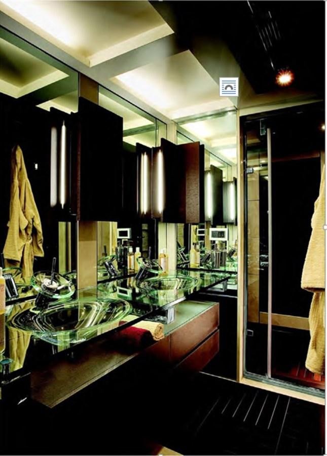 a counter with a countertop aboard DUKE Yacht for Sale