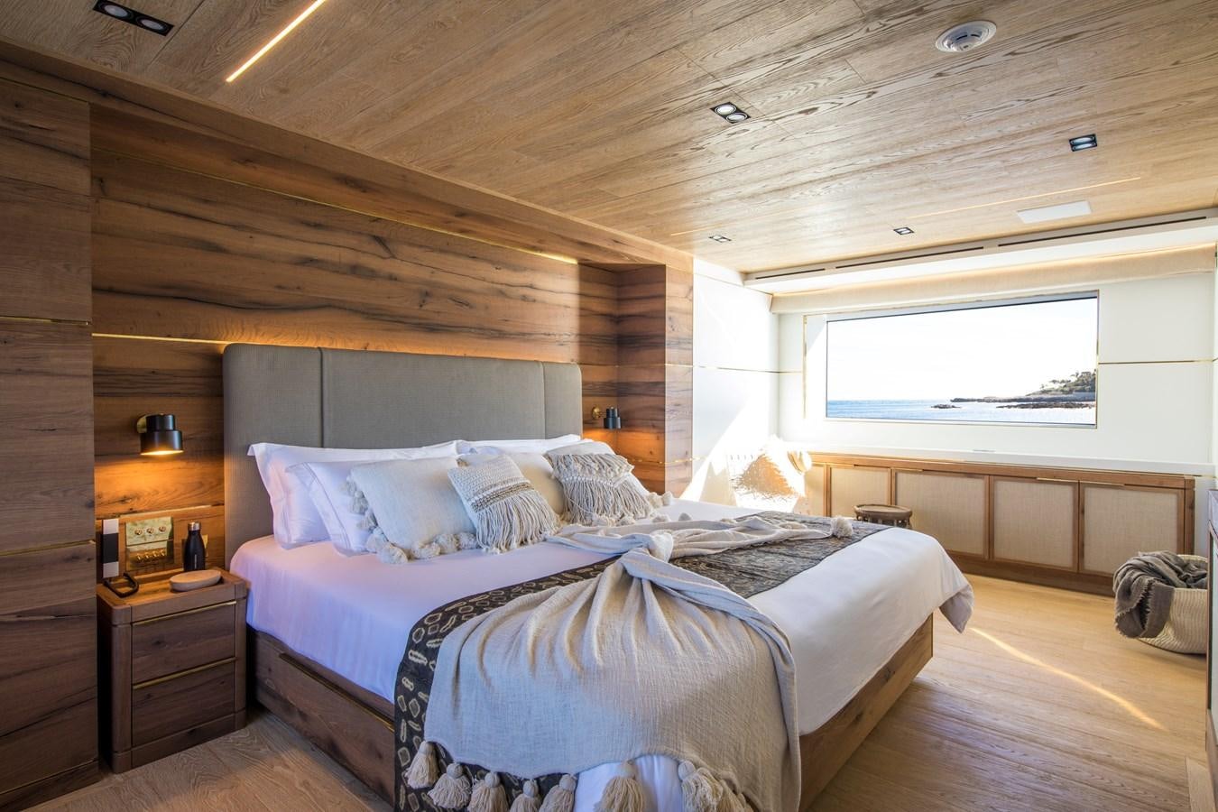a bed in a cabin aboard SABAI Yacht for Sale