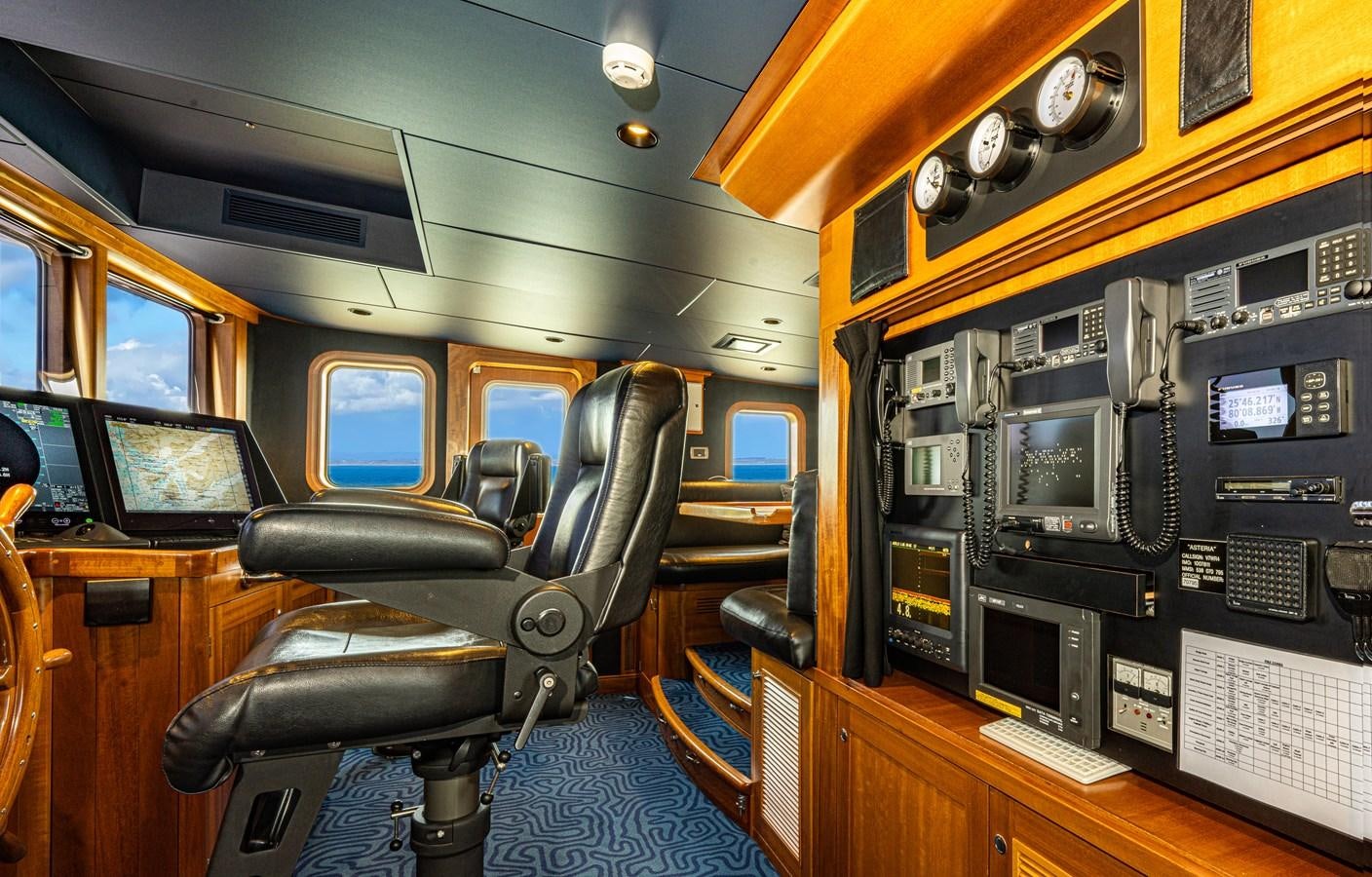 a vehicle with a seat and controls aboard ASTERIA Yacht for Sale