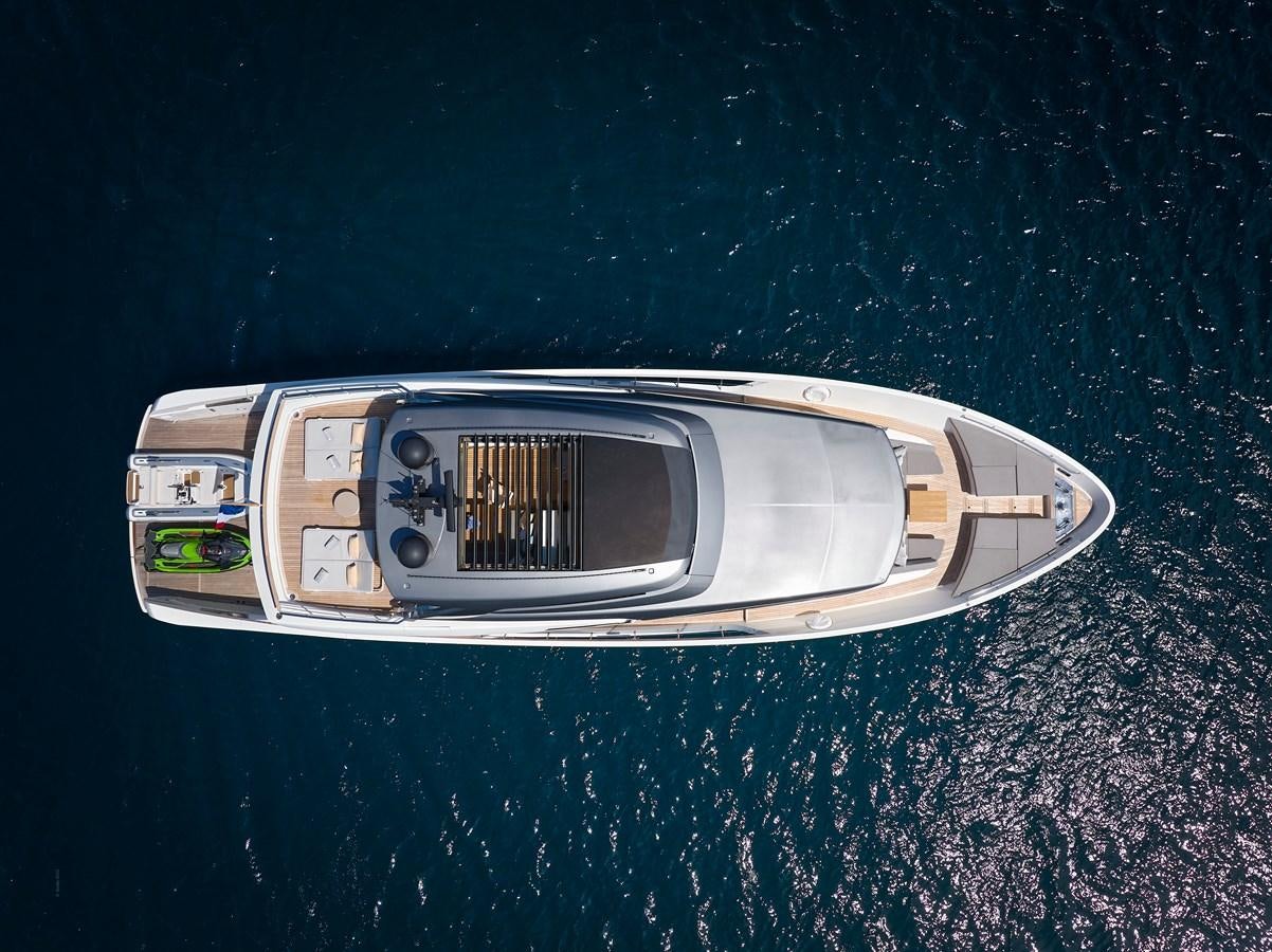 a white rectangular object with a silver circle on it aboard OCEAN 6 Yacht for Sale