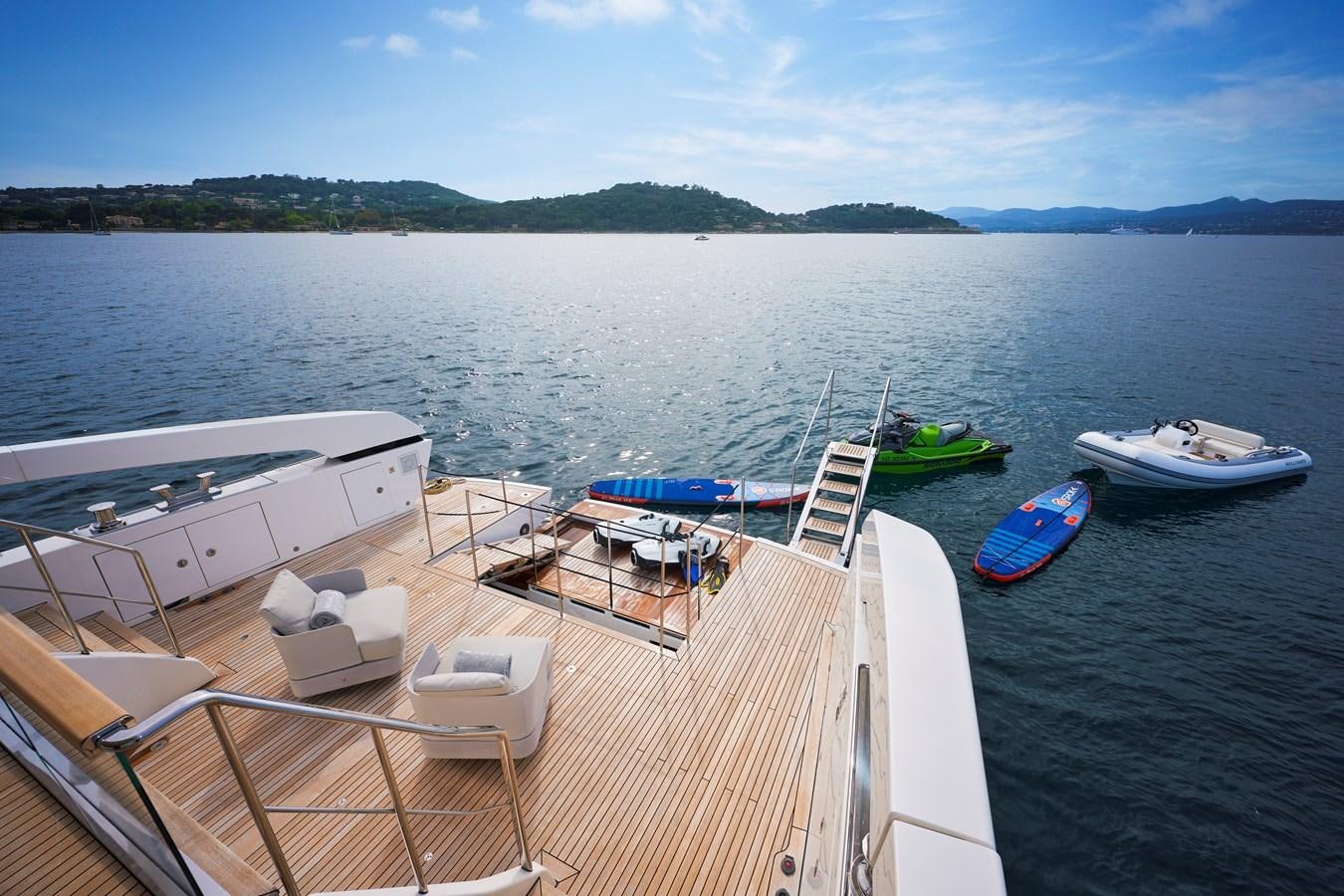 a boat on the water aboard OCEAN 6 Yacht for Sale