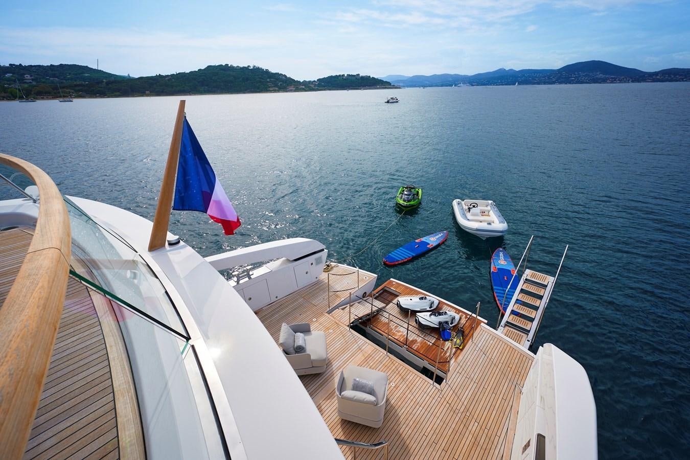 a boat on the water aboard OCEAN 6 Yacht for Sale