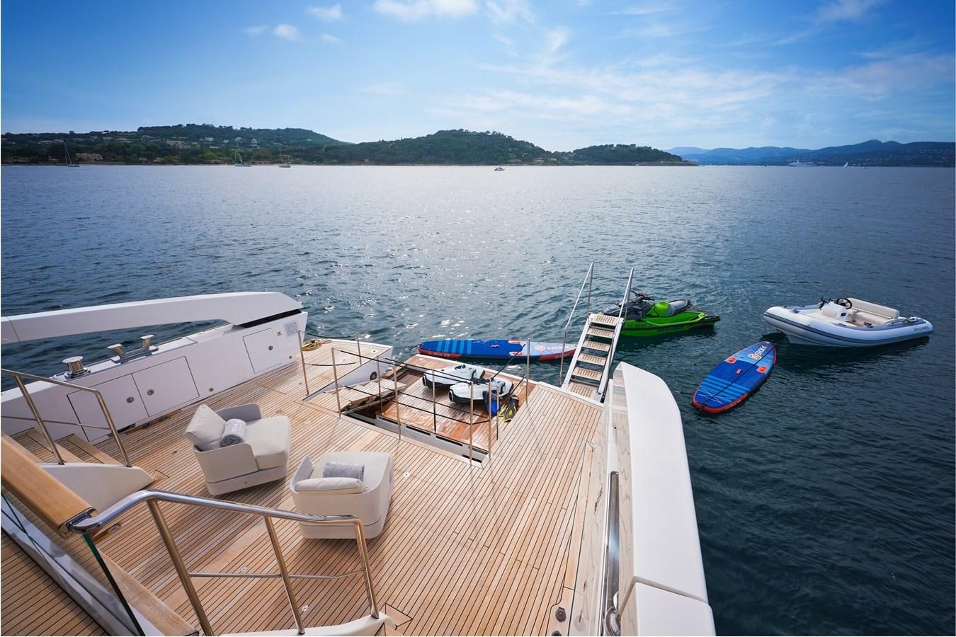 a boat on the water aboard OCEAN 6 Yacht for Sale