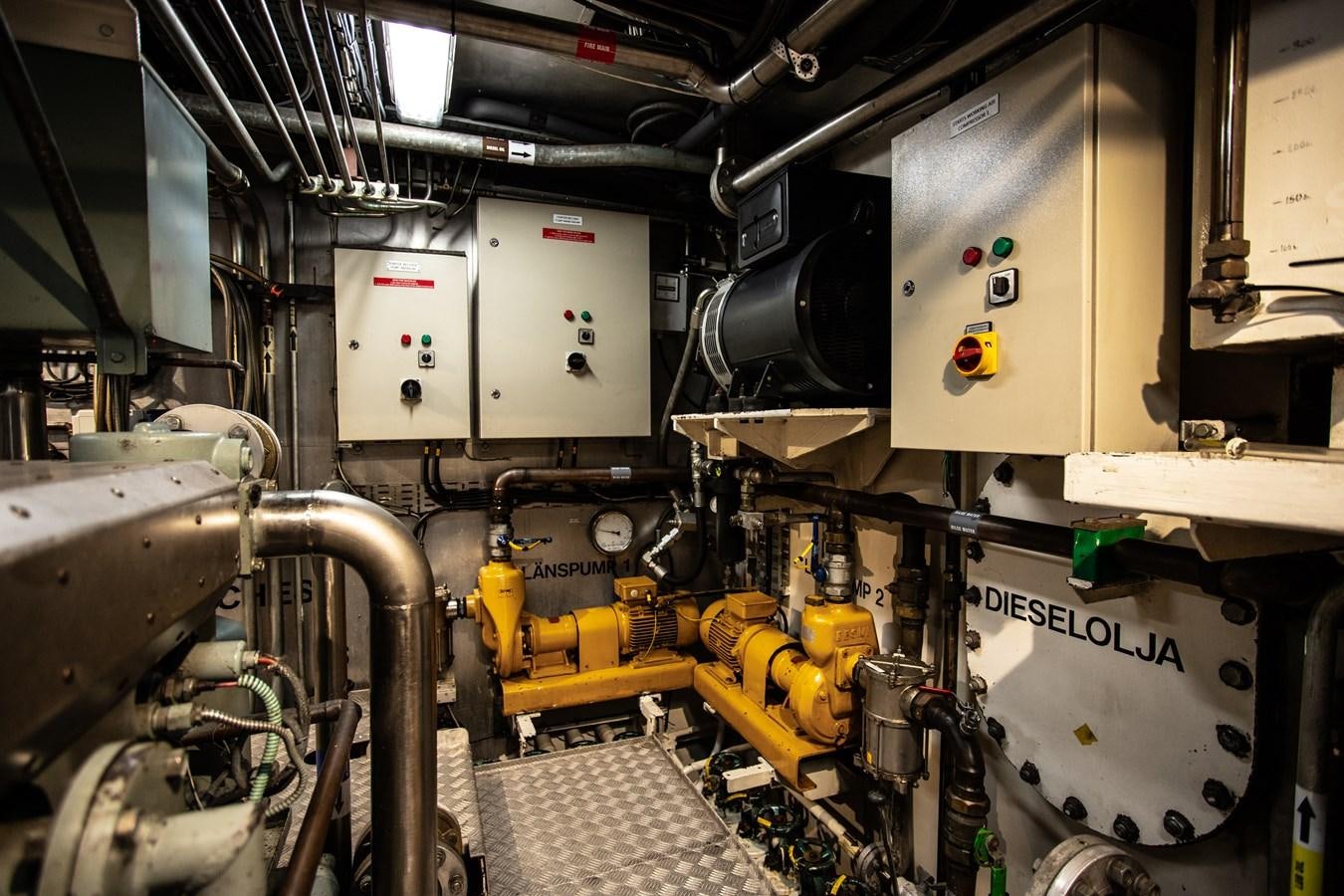 a machine with a large piece of equipment in it aboard ASTRA Yacht for Sale