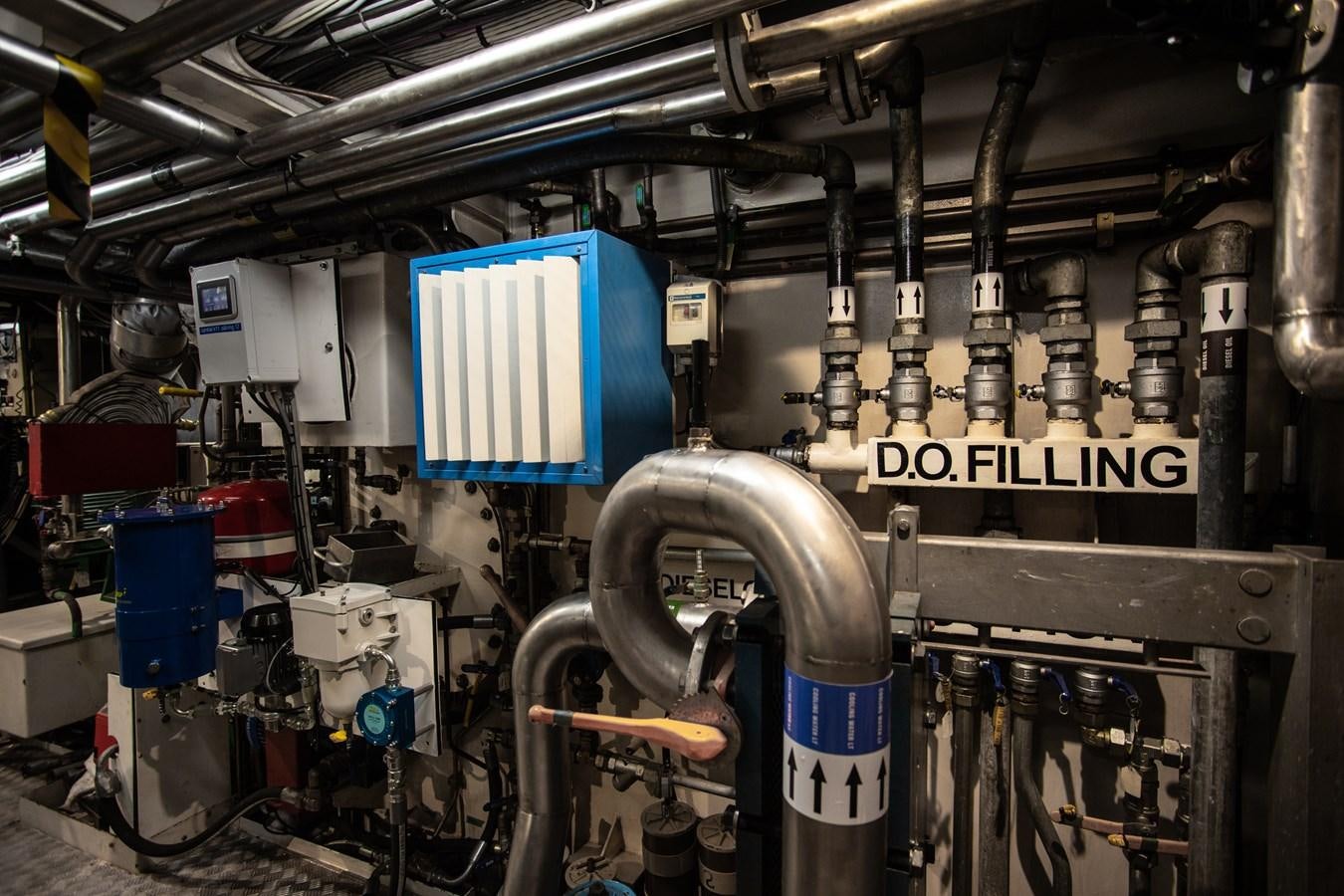 a machine with a blue container aboard ASTRA Yacht for Sale