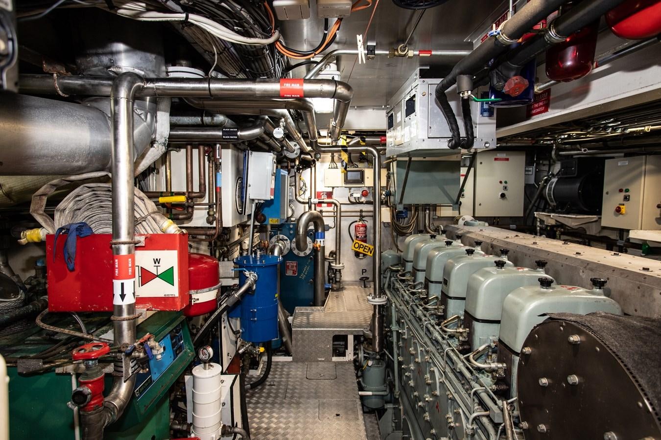 a large factory with machinery aboard ASTRA Yacht for Sale