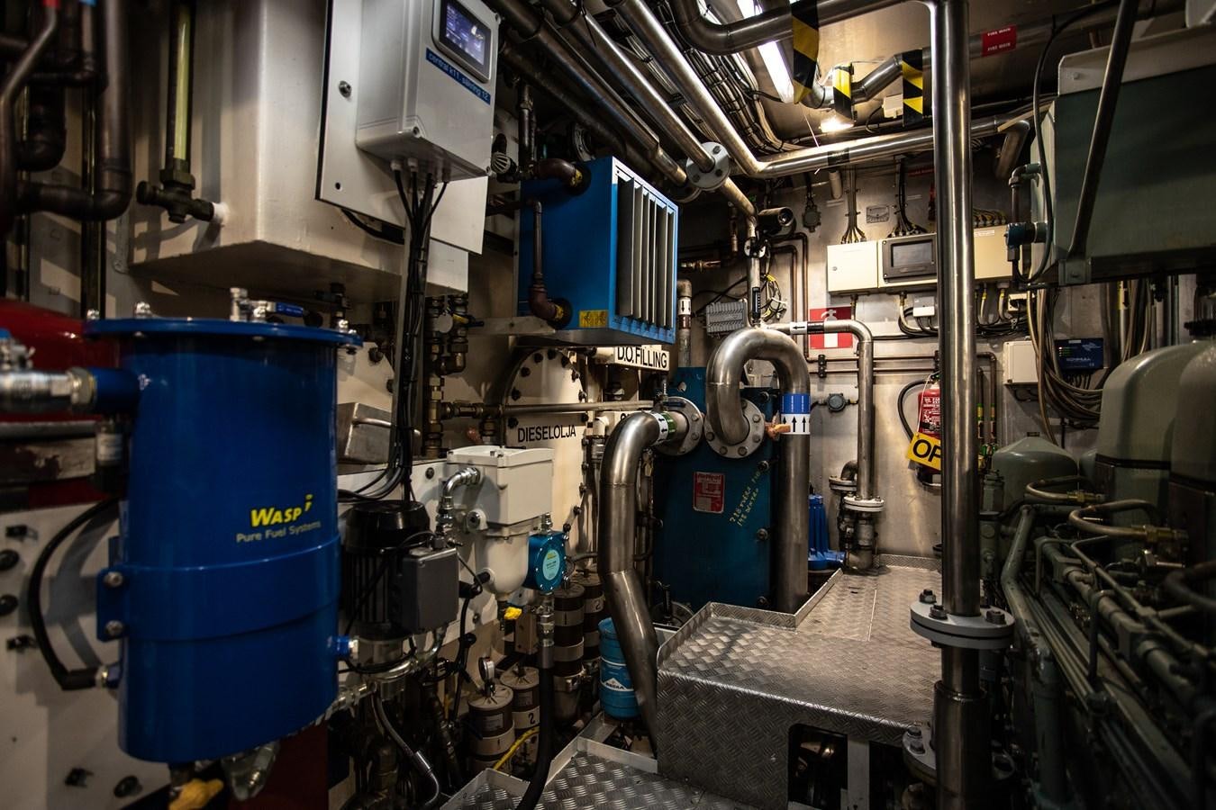 a room with machinery aboard ASTRA Yacht for Sale