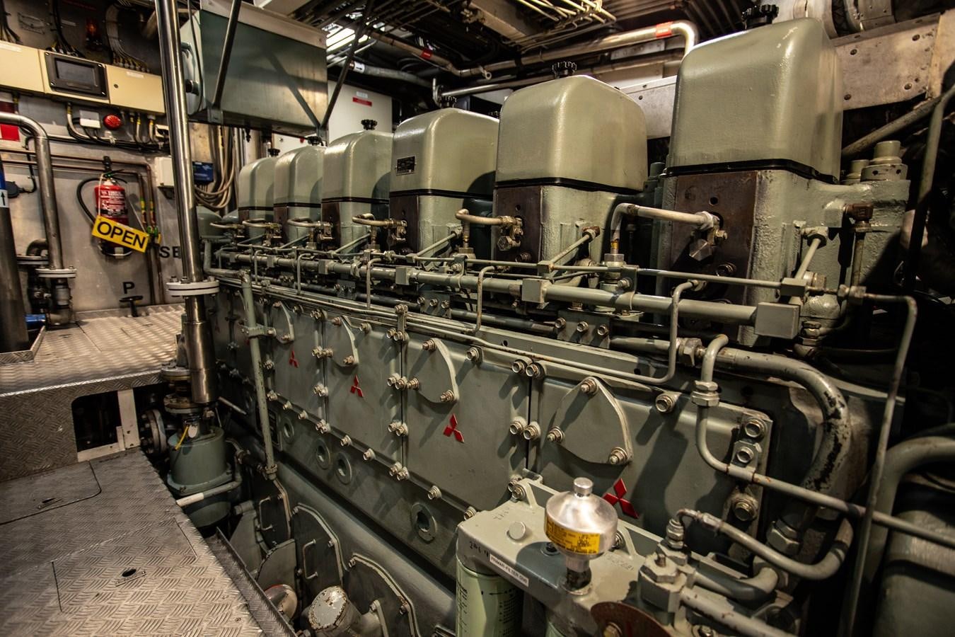 a large machine in a factory aboard ASTRA Yacht for Sale